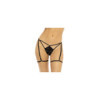 String ouvert noir avec porte jarretelles réglables 